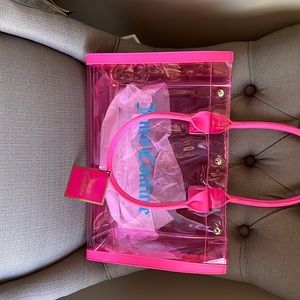 Juicy Couture Hot Pink Clear see through Tote